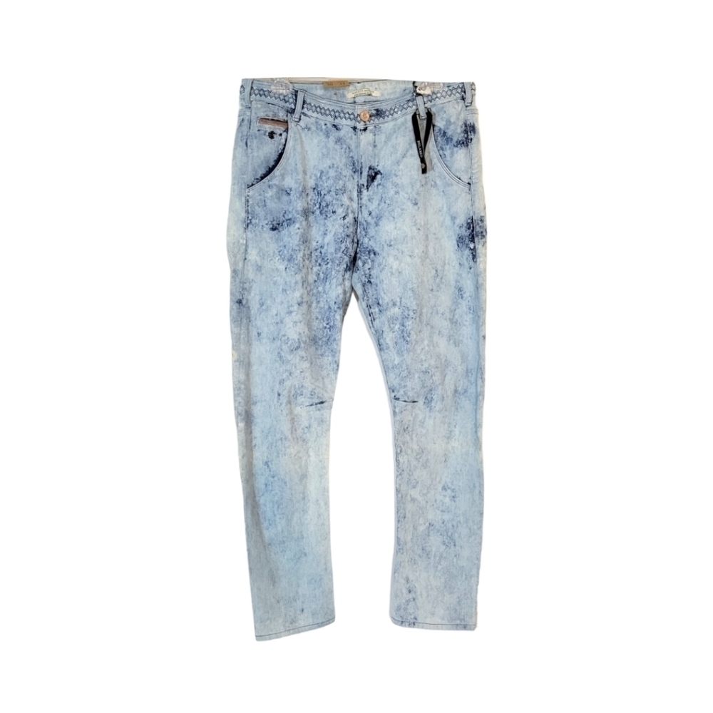 NWT Maison Scotch Scotch & Soda Tapered Leg Mademoiselle Acid Wash Jeans